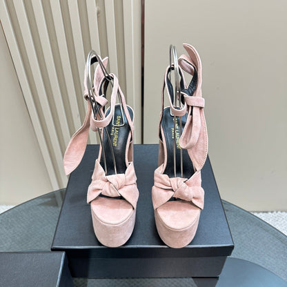 BIANCA PLATFORM SANDALS IN LIGHT PINK SUEDE