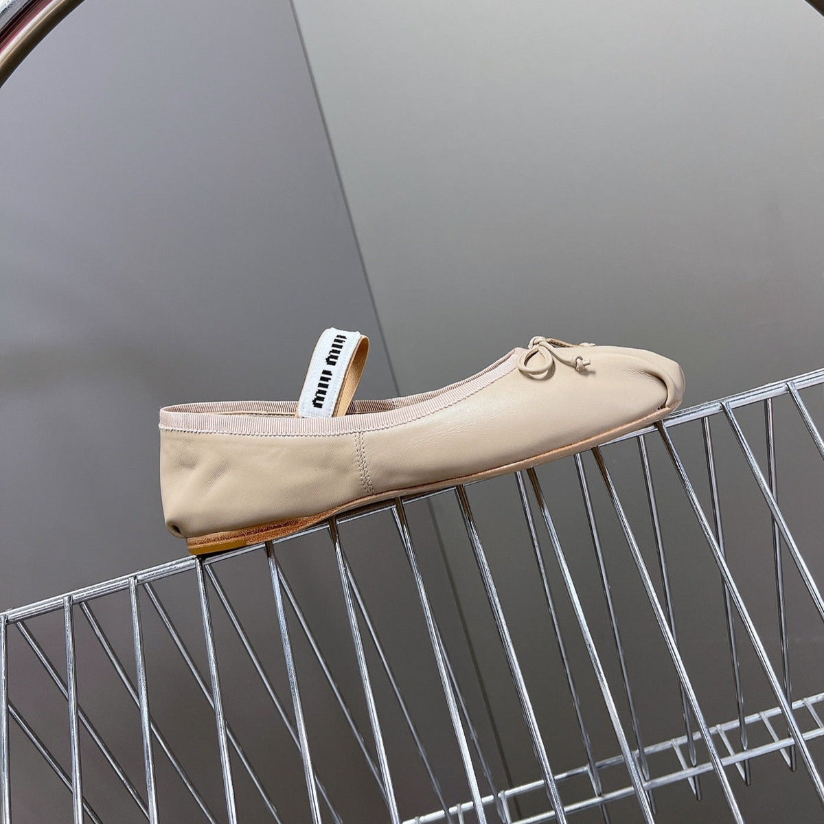 BALLET FLAT SHOES LIGHT NUDE SHEEPSKIN