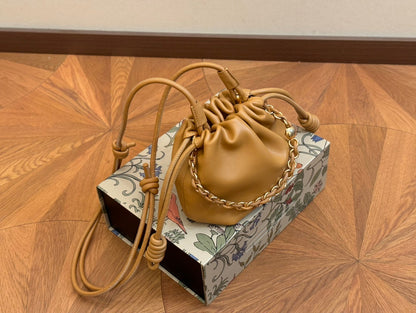 LOE MINI 18 FLAMENCO PURSE IN WARM DESERT NAPPA LAMBSKIN