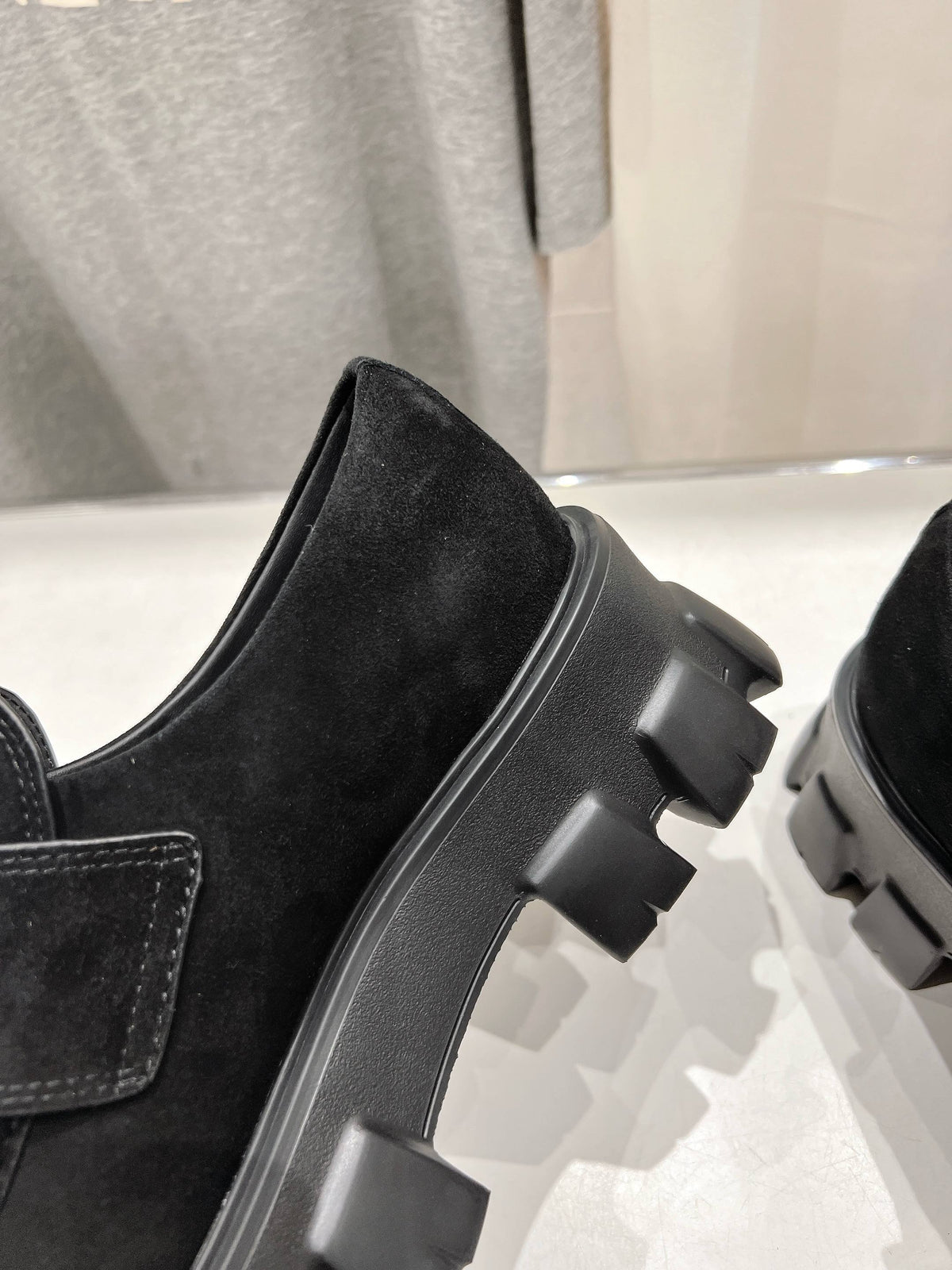 MONOLITH LOAFERS IN BLACK SUEDE