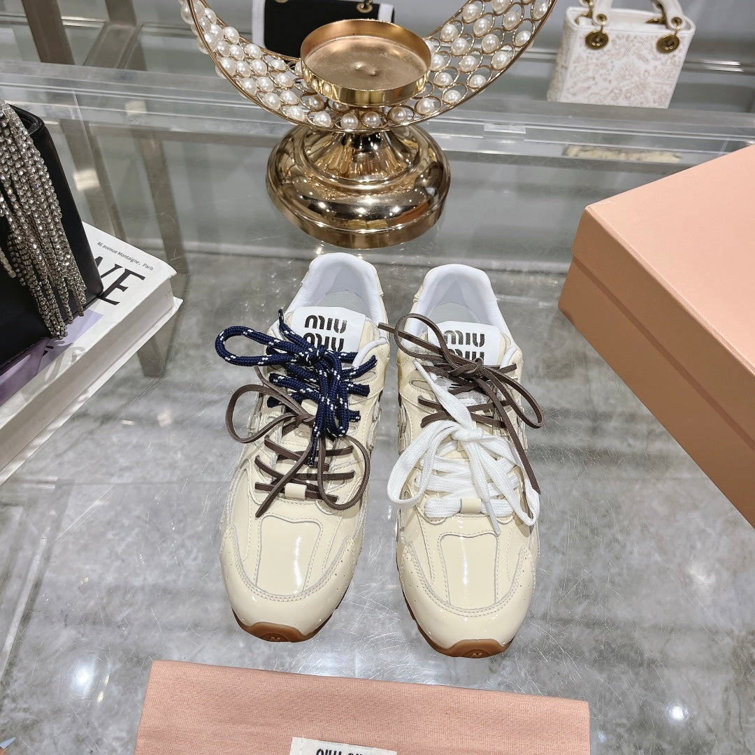 Light Cream Sneakers NB Cowhide