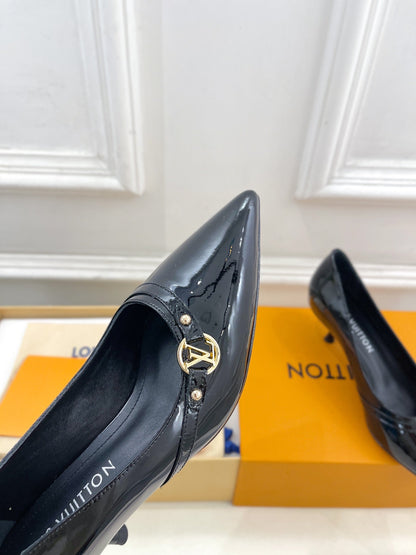 6AM HIGH PUMP 5 CM IN BLACK PATENT CALFSKIN