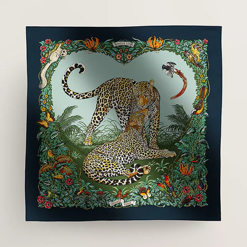 Hermes Jungle Love Forever Scarf 90