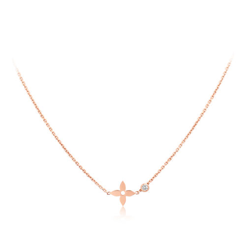 BLOSSOM PENDANT PINK GOLD AND DIAMOND