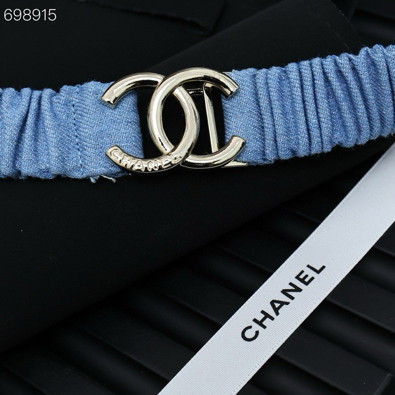25P IN BLUE DENIM COLOR ELASTIC WAIST BELT