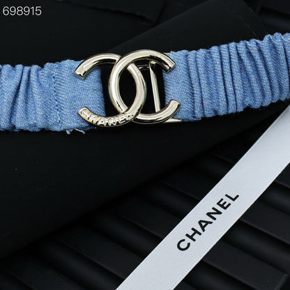 25P IN BLUE DENIM COLOR ELASTIC WAIST BELT