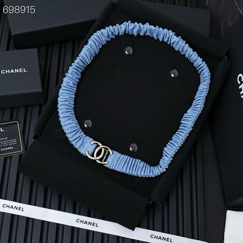 25P IN BLUE DENIM COLOR ELASTIC WAIST BELT