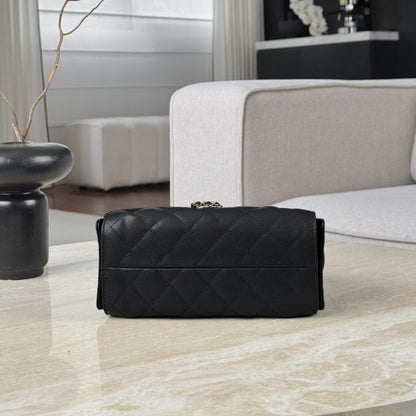 Chanel 25 Mini Black Gold hardware