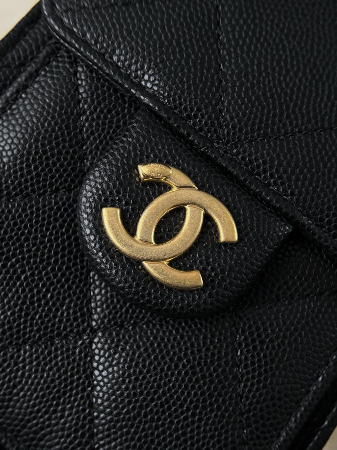 Chanel 25 Mini Black Gold hardware