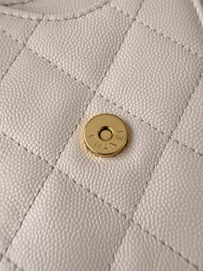 CHANEL 25 MINI SIZE BEIGE WITH GOLD HARDWARE