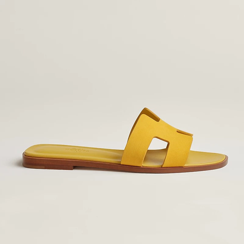 0RAN SANDAL JAUNE BOUTON