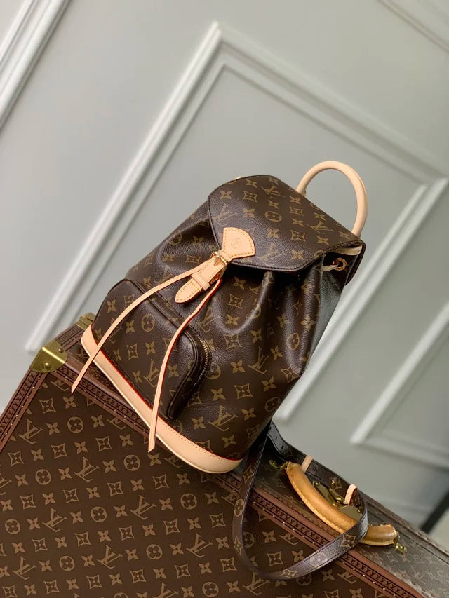 Louis Vuitton Montsouris PM backpack in Monogram coated canvas
