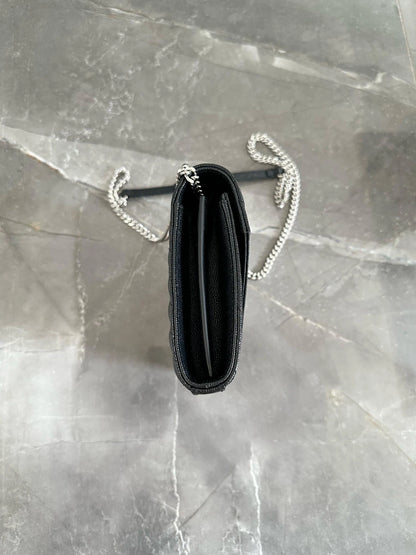 YSL Woc black with sliver hardware