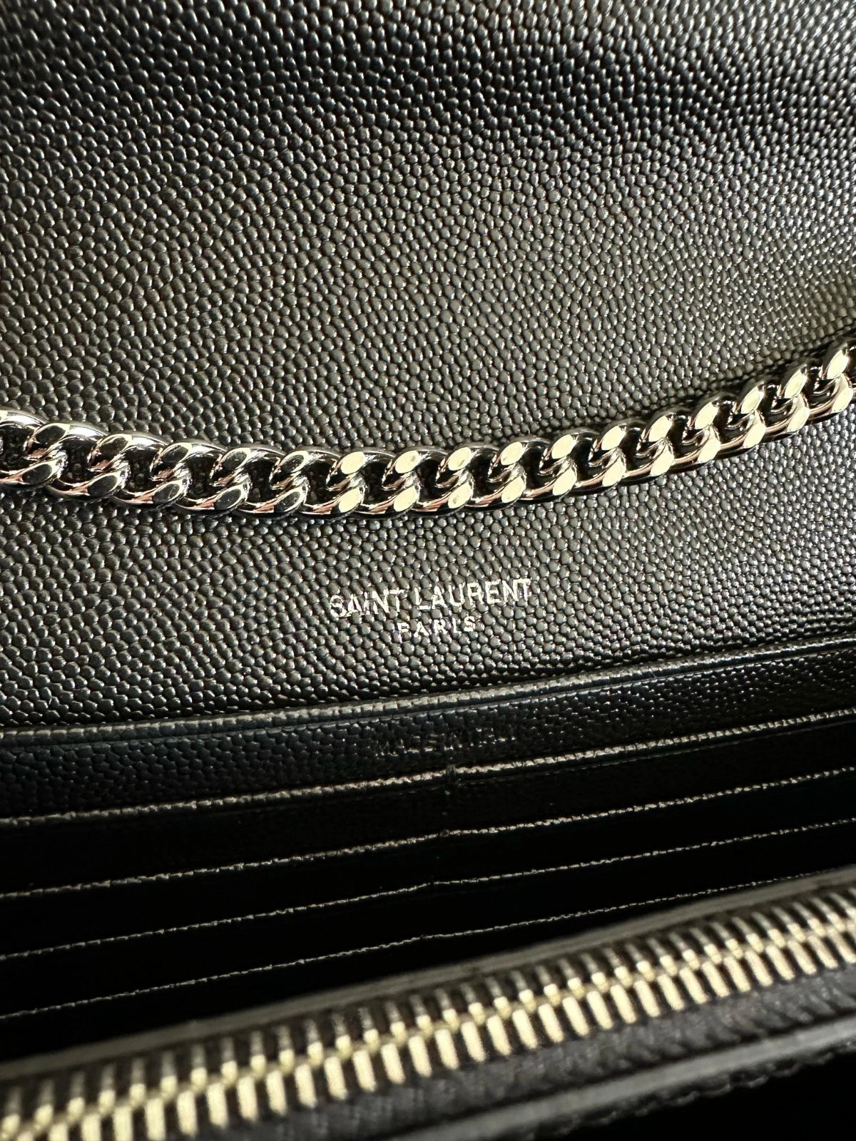YSL Woc black with sliver hardware