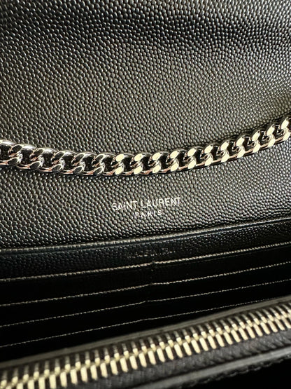 YSL Woc black with sliver hardware