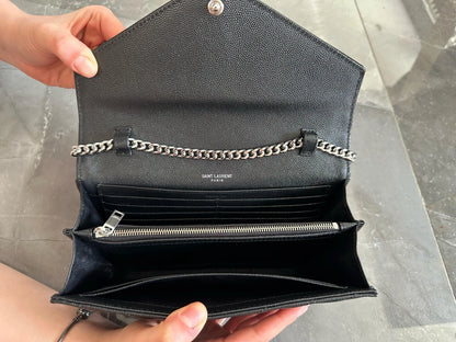 YSL Woc black with sliver hardware