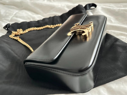 Celine Chain Shoulder Bag Claude in Shiny Calfskin
