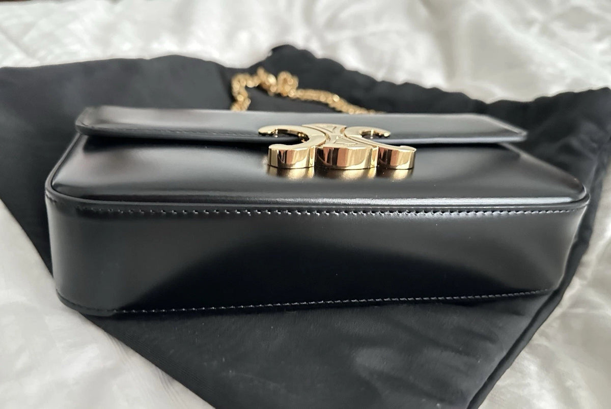 Celine Chain Shoulder Bag Claude in Shiny Calfskin