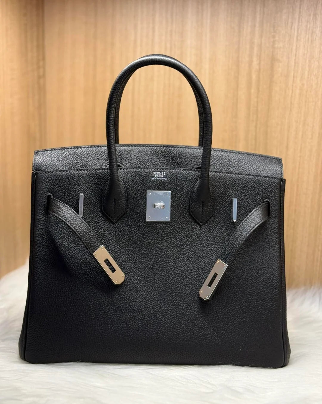 HN 25 BLACK TOGO LEATHER WITH PALLADIUM HARDWARE