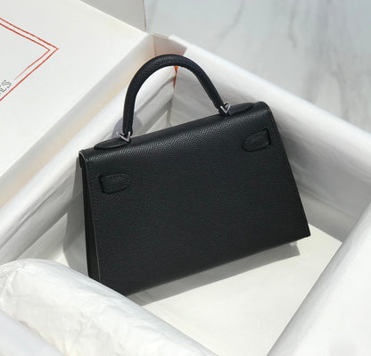 HN MINI 20 BLACK EPSOM SILVER HARDWARE