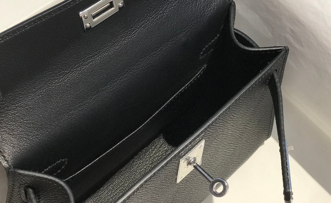 HN MINI 20 BLACK EPSOM SILVER HARDWARE