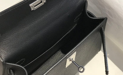 HN MINI 20 BLACK EPSOM SILVER HARDWARE