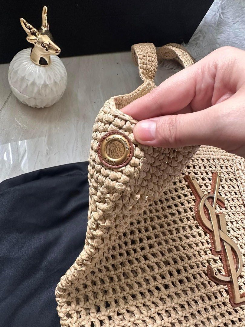 YSL Saint Laurent Icare Maxi raffia tote bag