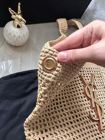 YSL Saint Laurent Icare Maxi raffia tote bag
