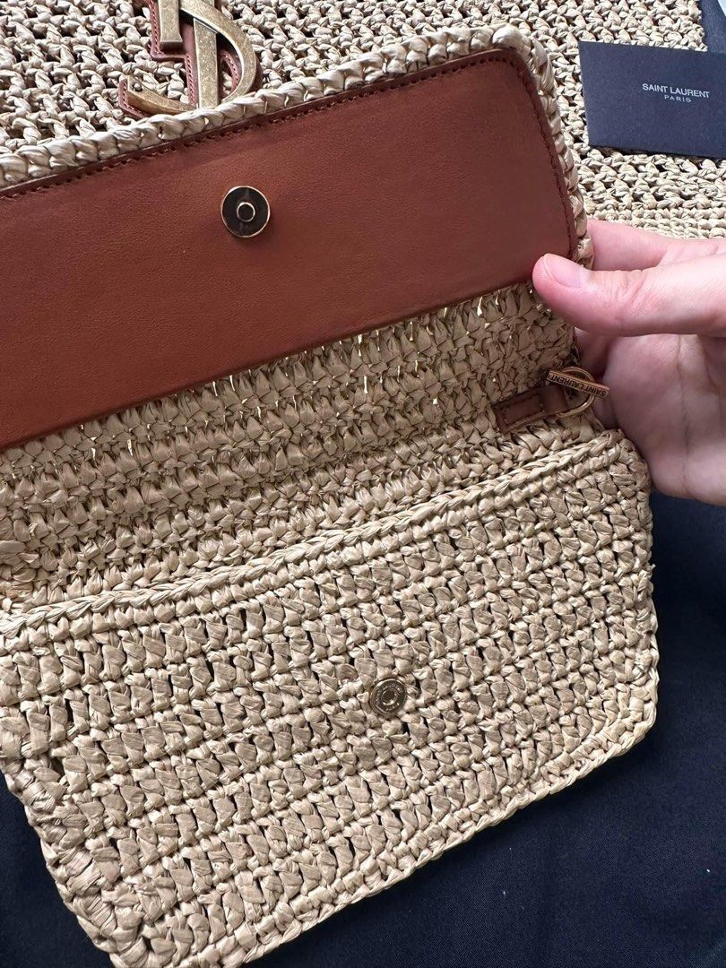 YSL Saint Laurent Icare Maxi raffia tote bag