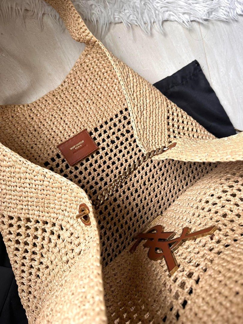YSL Saint Laurent Icare Maxi raffia tote bag