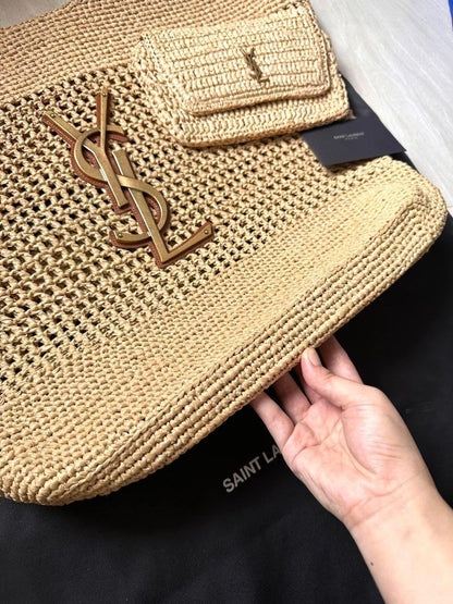 YSL Saint Laurent Icare Maxi raffia tote bag