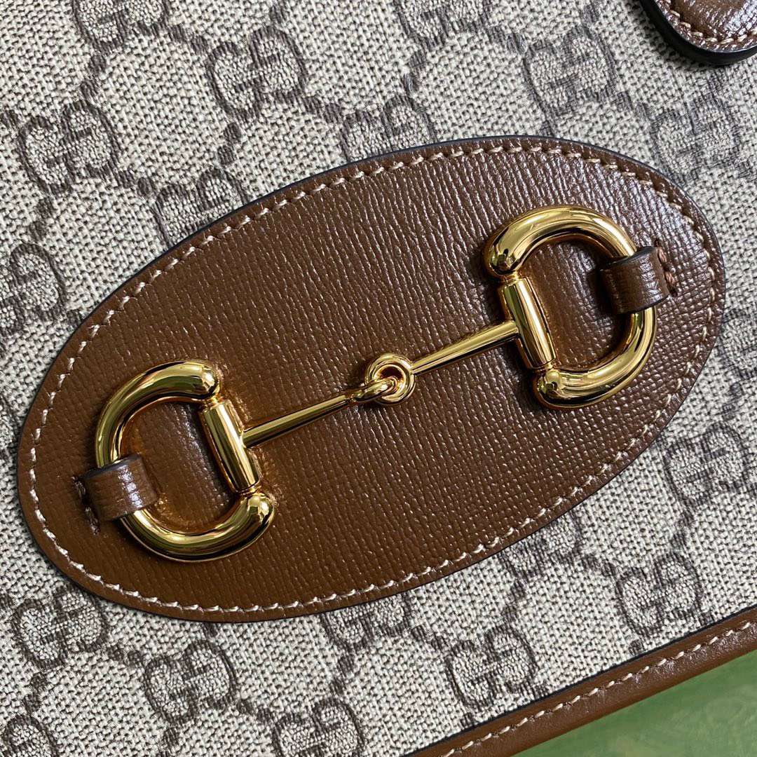 Gucci 1955 Luxury Women’s Handbag with Brown Handle 23x16x12cm