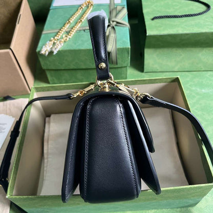 Branded Women’s Handbag Gucci Blondie Handle Super Smooth Leather 23x15cm