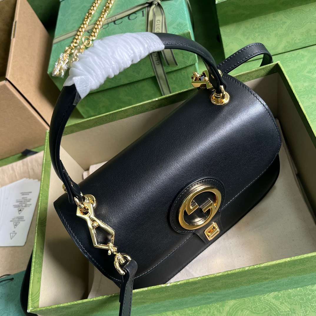 Branded Women’s Handbag Gucci Blondie Handle Super Smooth Leather 23x15cm